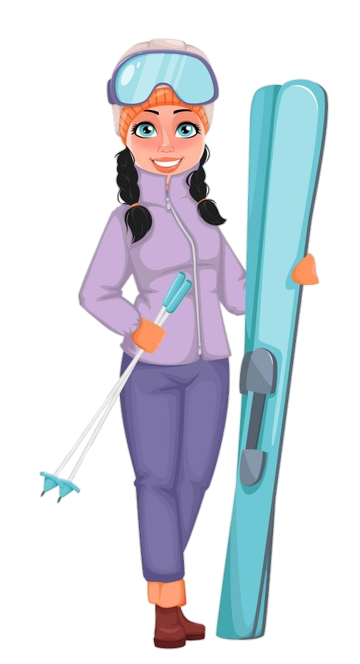 Skier Girl clipart png Image