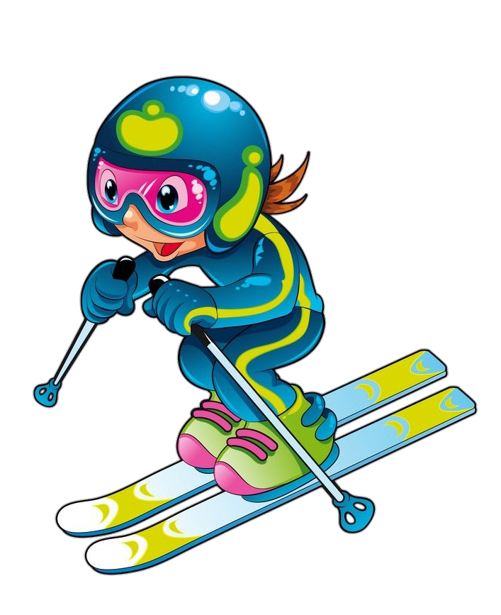 Skiing boy clipart png image