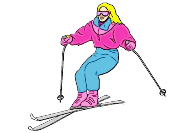 Skier girl png