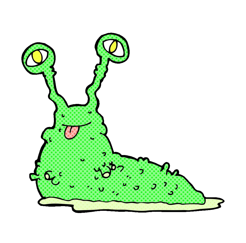 Green Slug clipart PNG