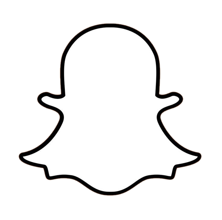 Snapchat Logo Black Border Png