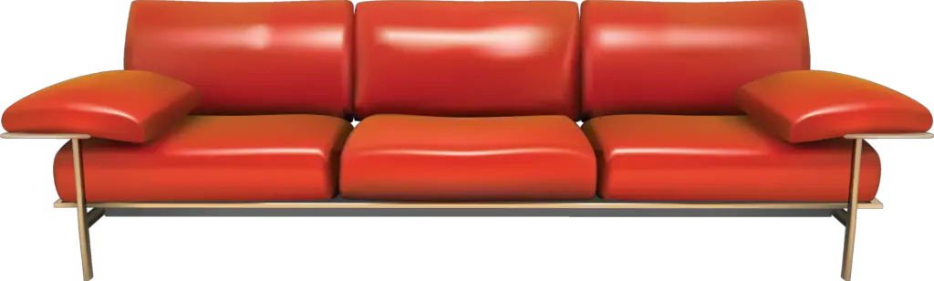 Red Sofa Vector Png