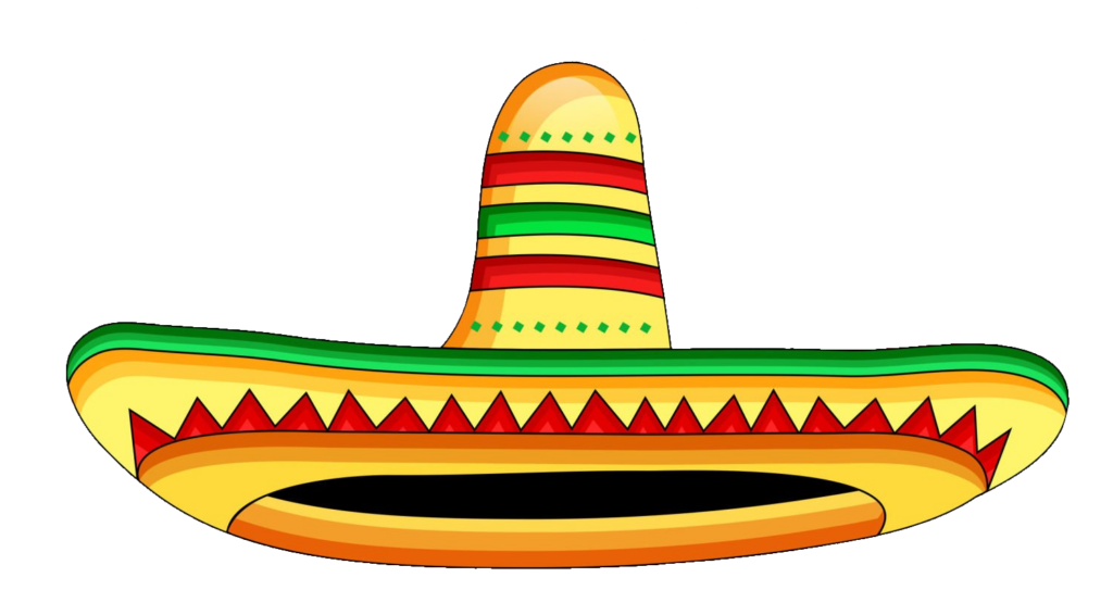 Colorful Sombrero hat clipart PNG