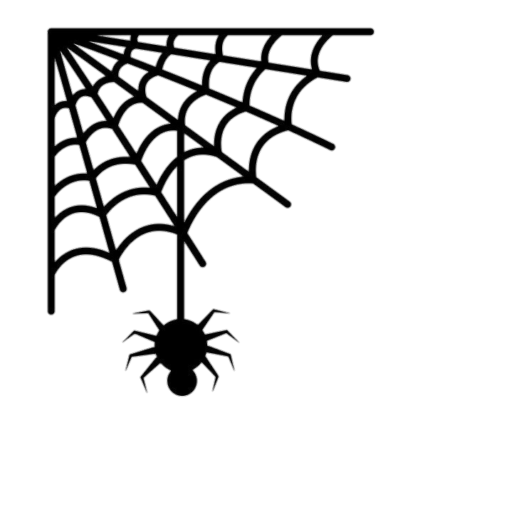 Corner Spider Web Vector PNG