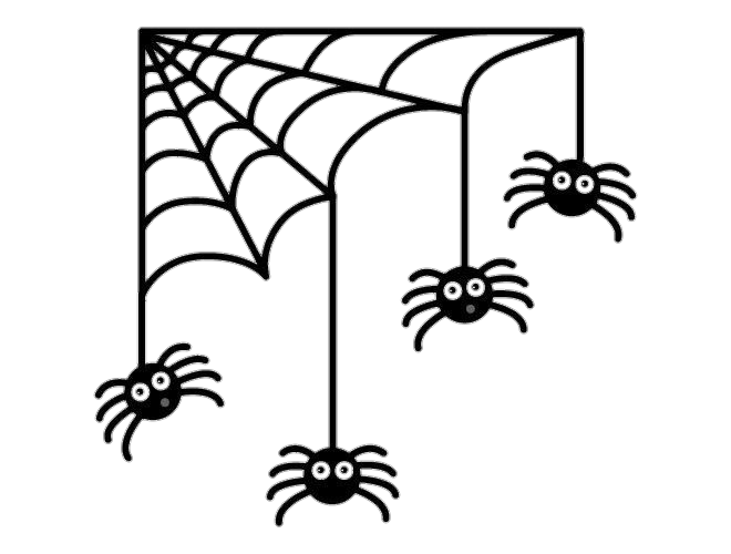 Corner Spider Web Clipart PNG
