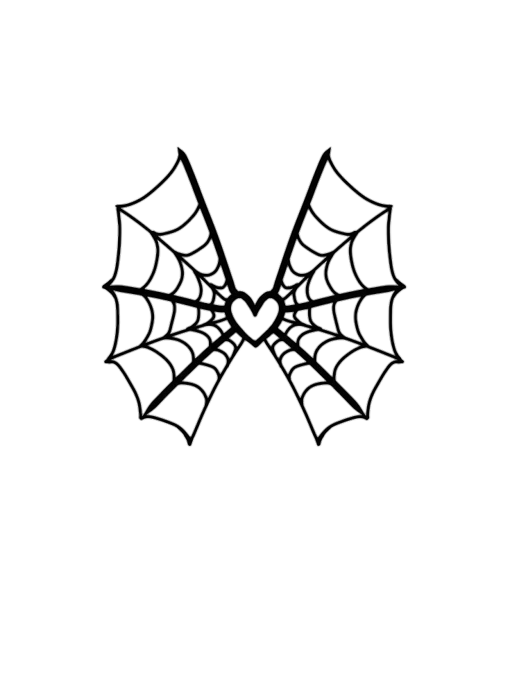 Spider Web Wings Design PNG