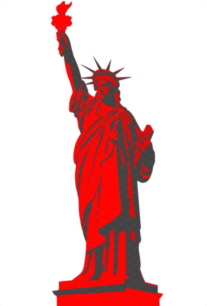 Red Statue of Liberty Png