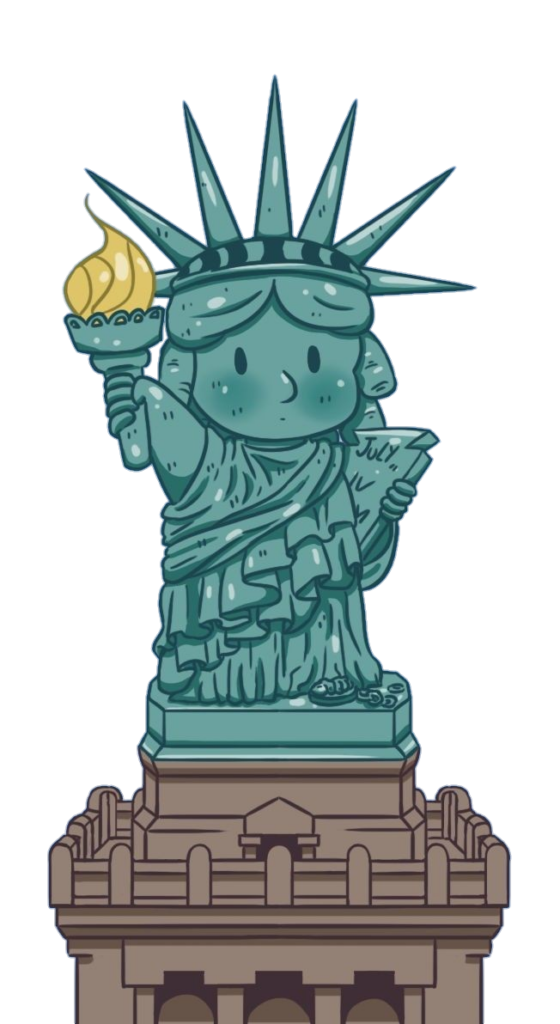 Cartoon Statue of Liberty Png