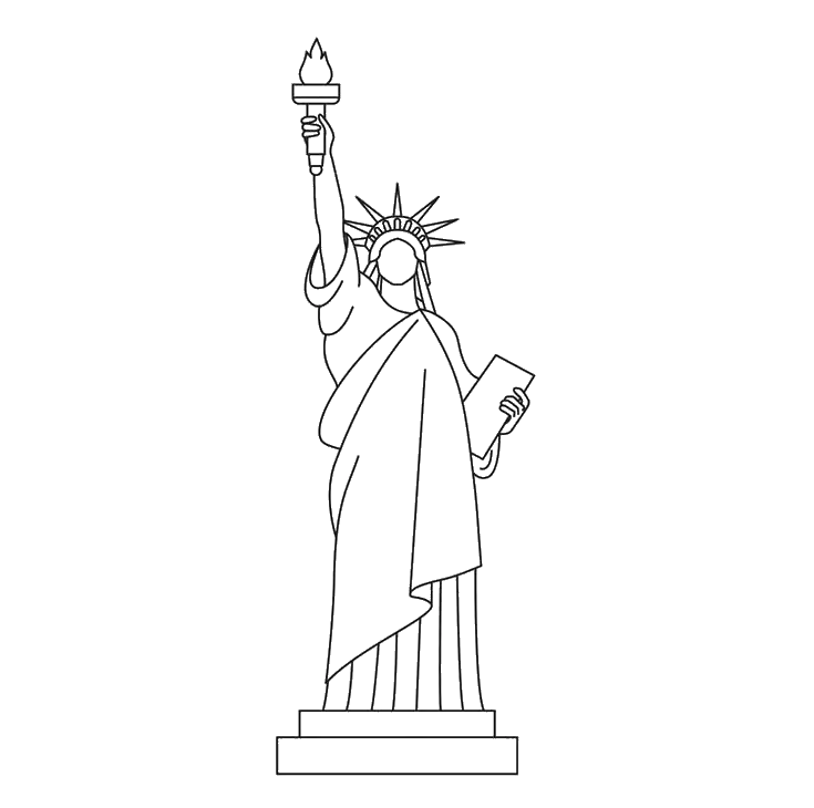 Statue of Liberty Outline Png