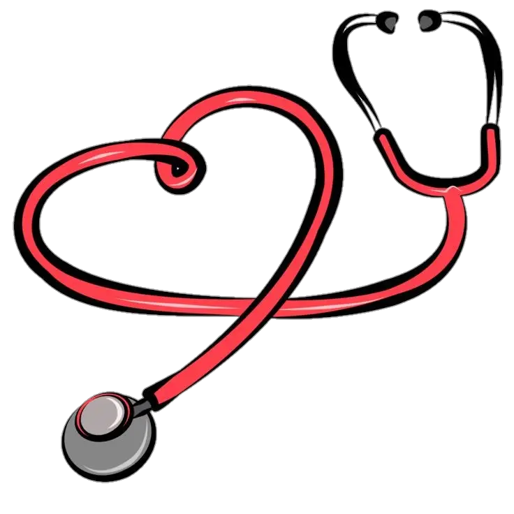 Red Heart Stethoscope clipart Png