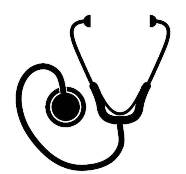 Black Stethoscope Logo icon Png