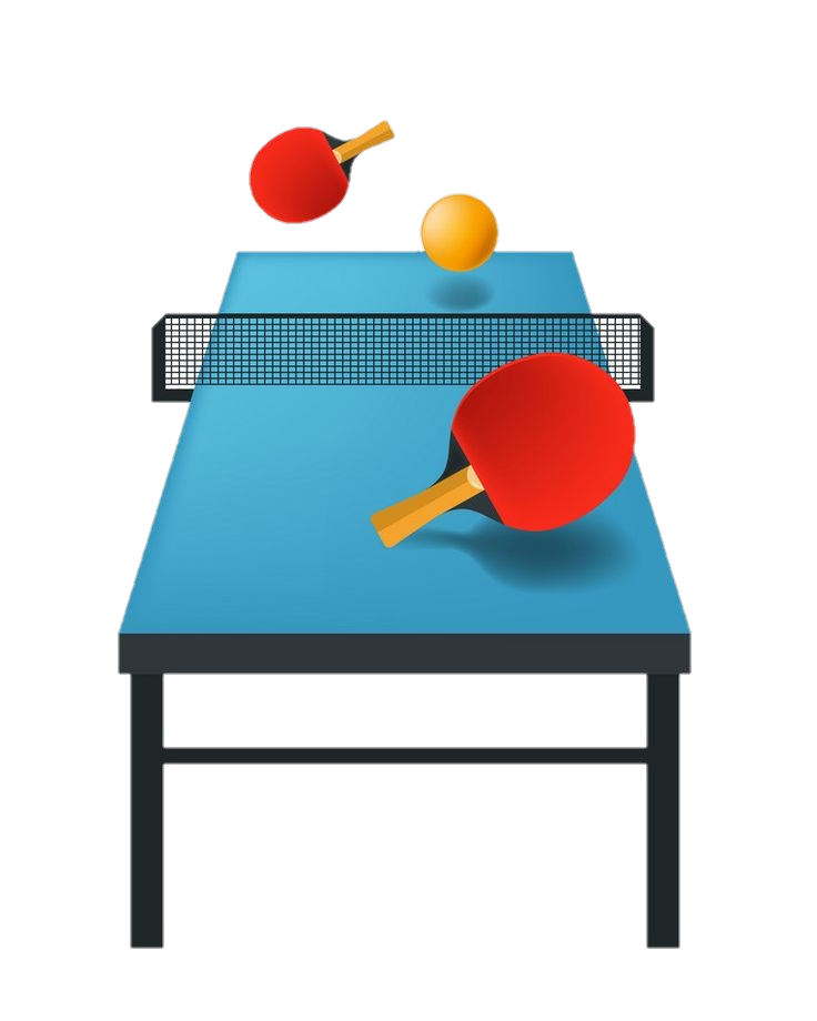 Table Tennis Animated racket ball table background Png