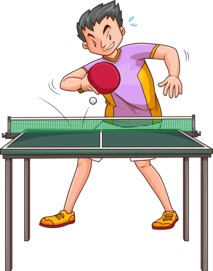 Playing Table Tennis Png