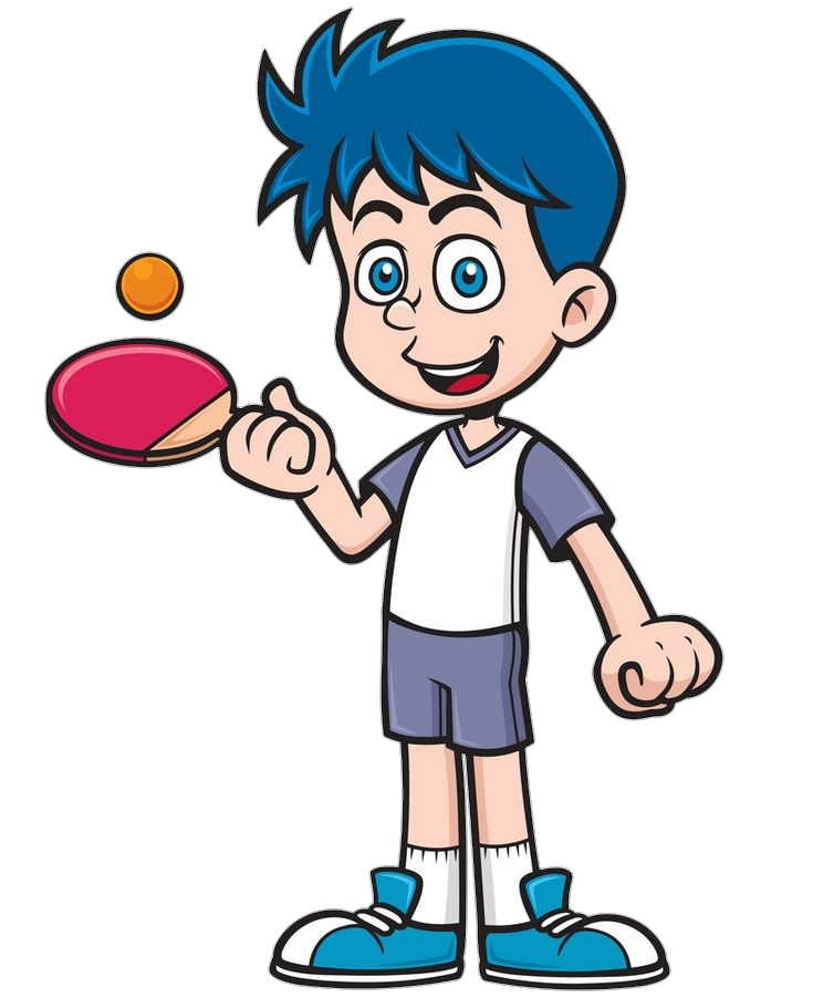 Boy Playing Table Tennis clipart Png