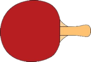Table Tennis Red Racket vector Png