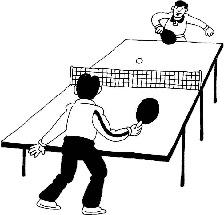 Table Tennis playing vector Png