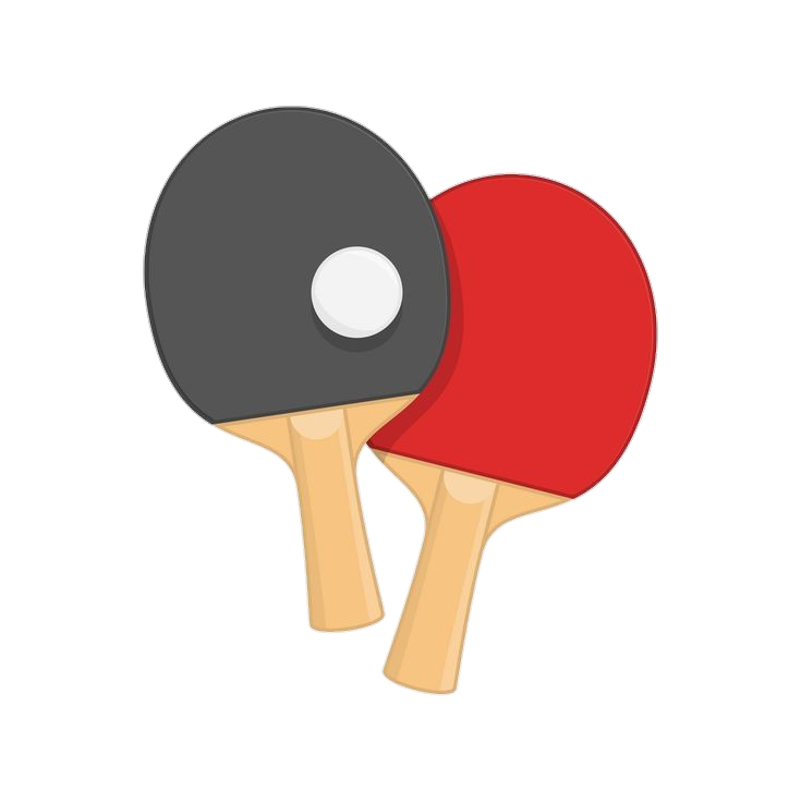 Table Tennis Racket and ball vector Png