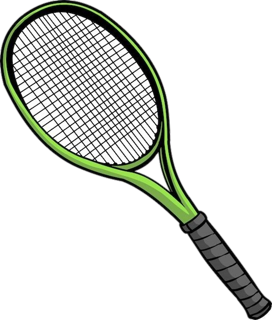 Green Tennis racket clipart Png