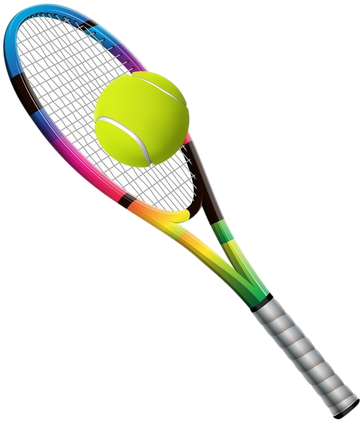 Tennis racket and ball illustration Png