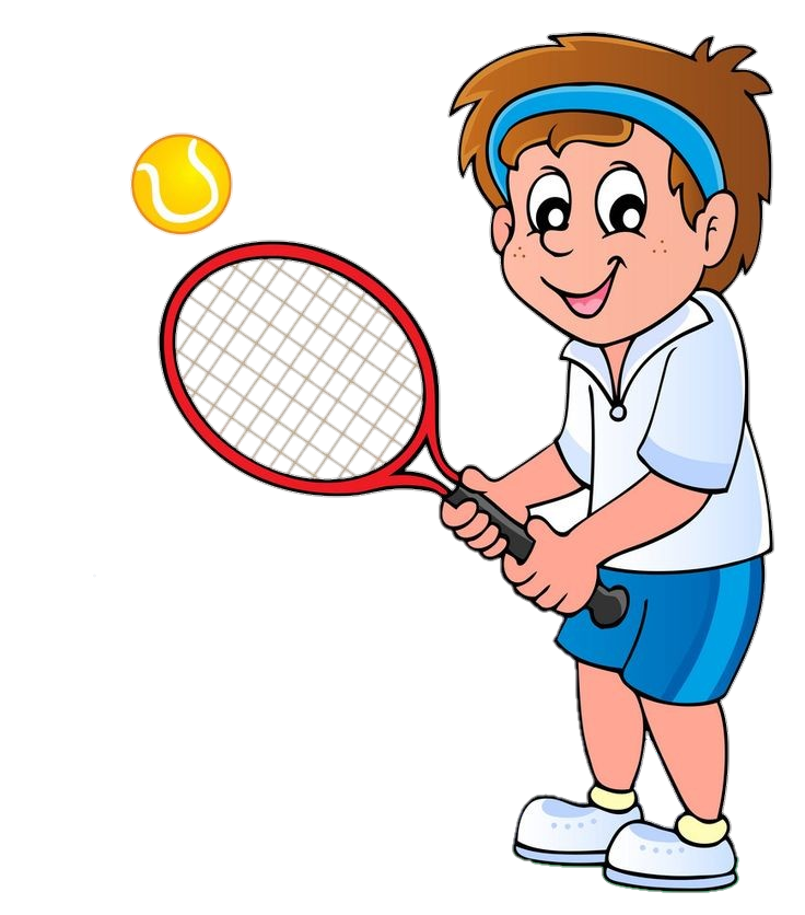 Boy Playing Tennis clipart Png