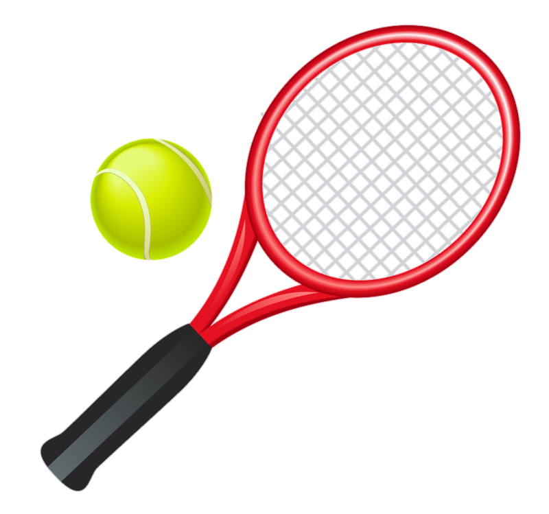 Tennis Racket and ball Illustration Png