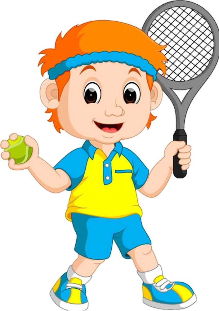 boy playing tennis clipart png transparent image