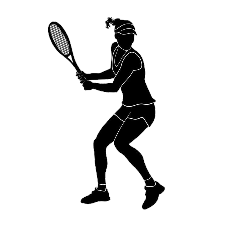 girl playing tennis silhouette png