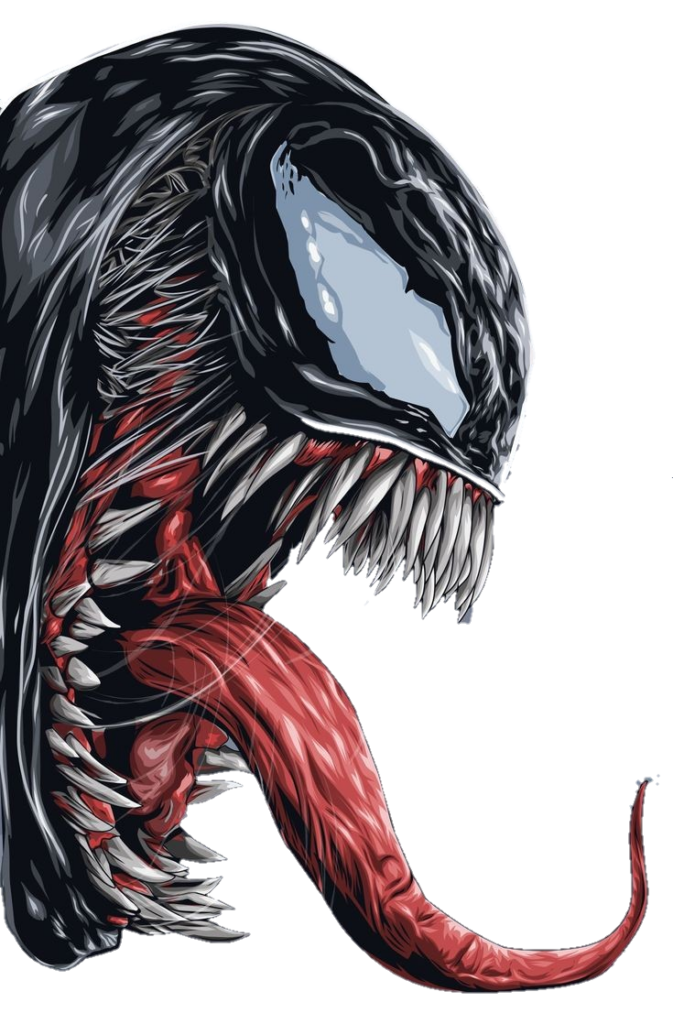 Half Venom Face Png