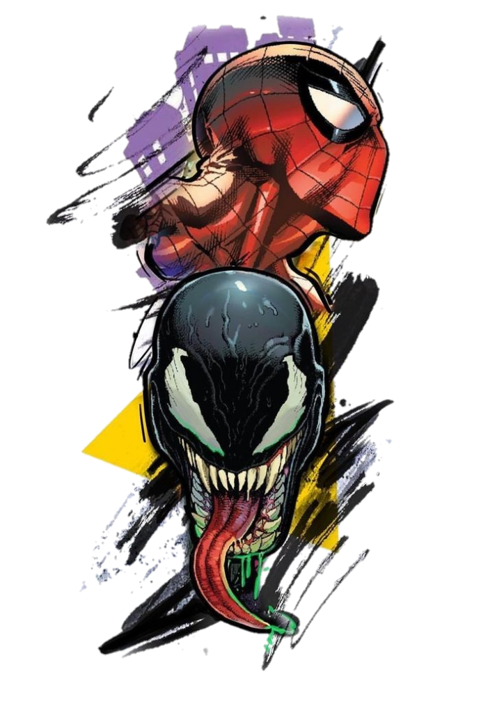 Spiderman and Venom Art png 