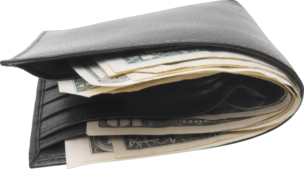 wallet with money clipart transparent