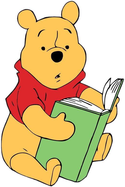 Winnie The Pooh Reading Book Png