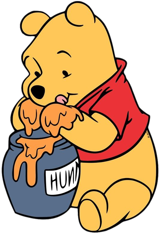 Winnie The Pooh With Honey Png