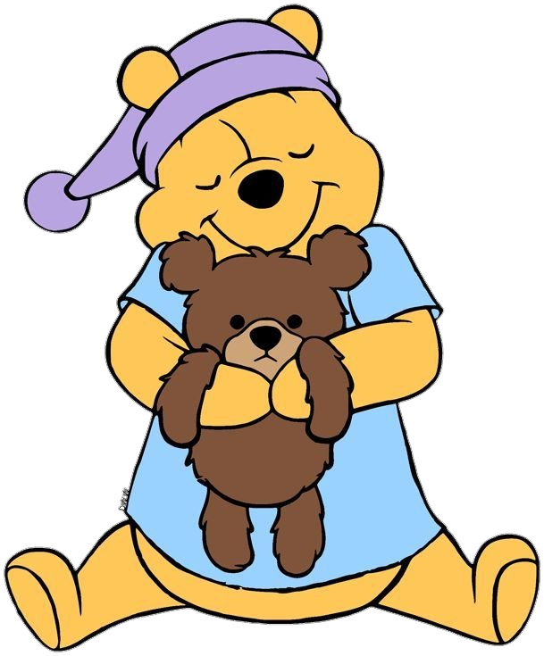 Winnie The Pooh in The Night dress Png