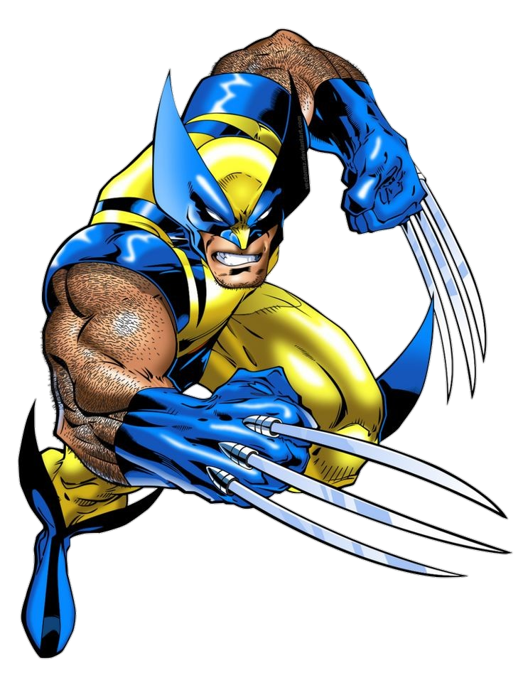 Comic Wolverine Clipart PNG