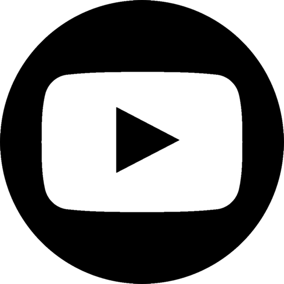 Black Round YouTube Logo Png 