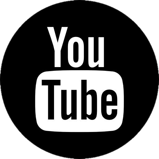Black Round YouTube Logo Png 