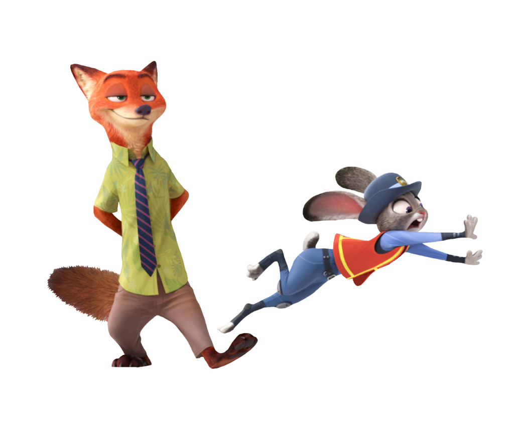 Zootopia Nick Wilde and Judy Hopps PNG