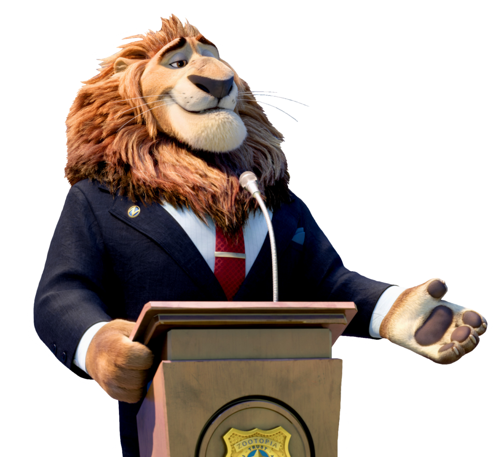 Zootopia Mayor Lionheart PNG