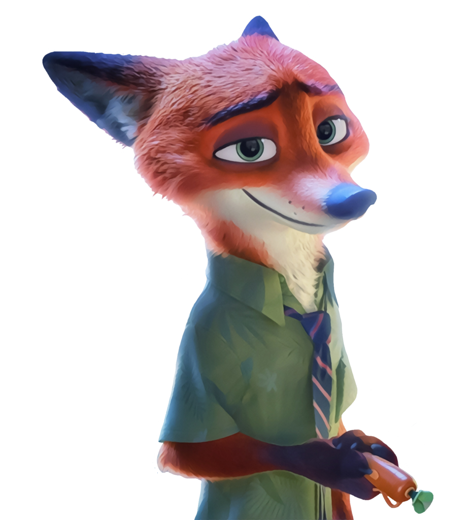 Zootopia Nick Wilde clipart PNG