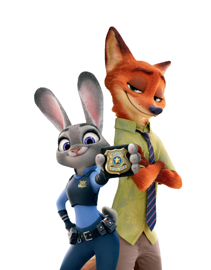 Zootopia Nick Wilde and Judy Hopps PNG