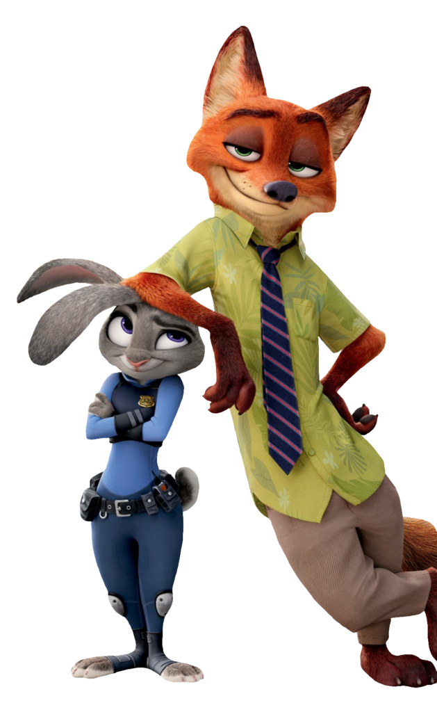 Zootopia Nick Wilde and Judy Hopps PNG