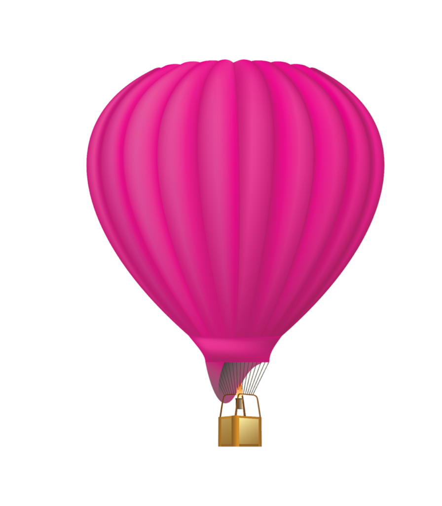 Pink Hot Air Balloon vector Png