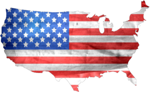 America Map Flag Png