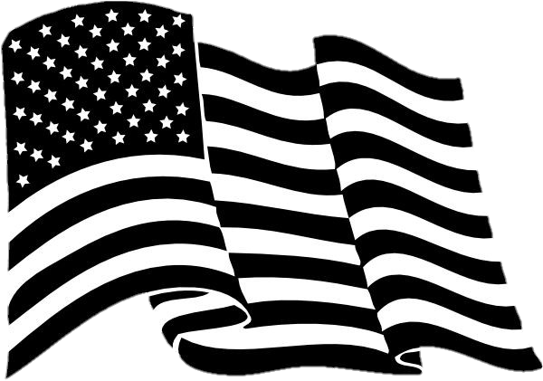 American Flag Png Black Vector