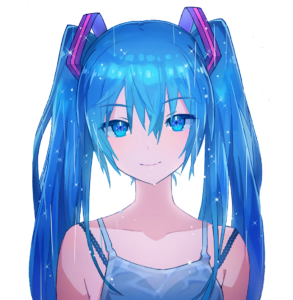 Blue Hair Anime Girl Png