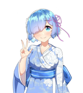 Anime Girl in Blue Dress Png