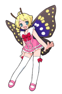 Anime Girl with Butterfly Wings Png