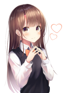 Cute Girl Student Anime Png