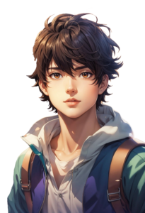AI-generated Anime Boy PNG