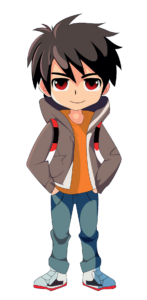 School Anime Boy Clipart PNG